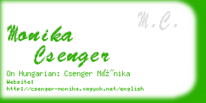 monika csenger business card